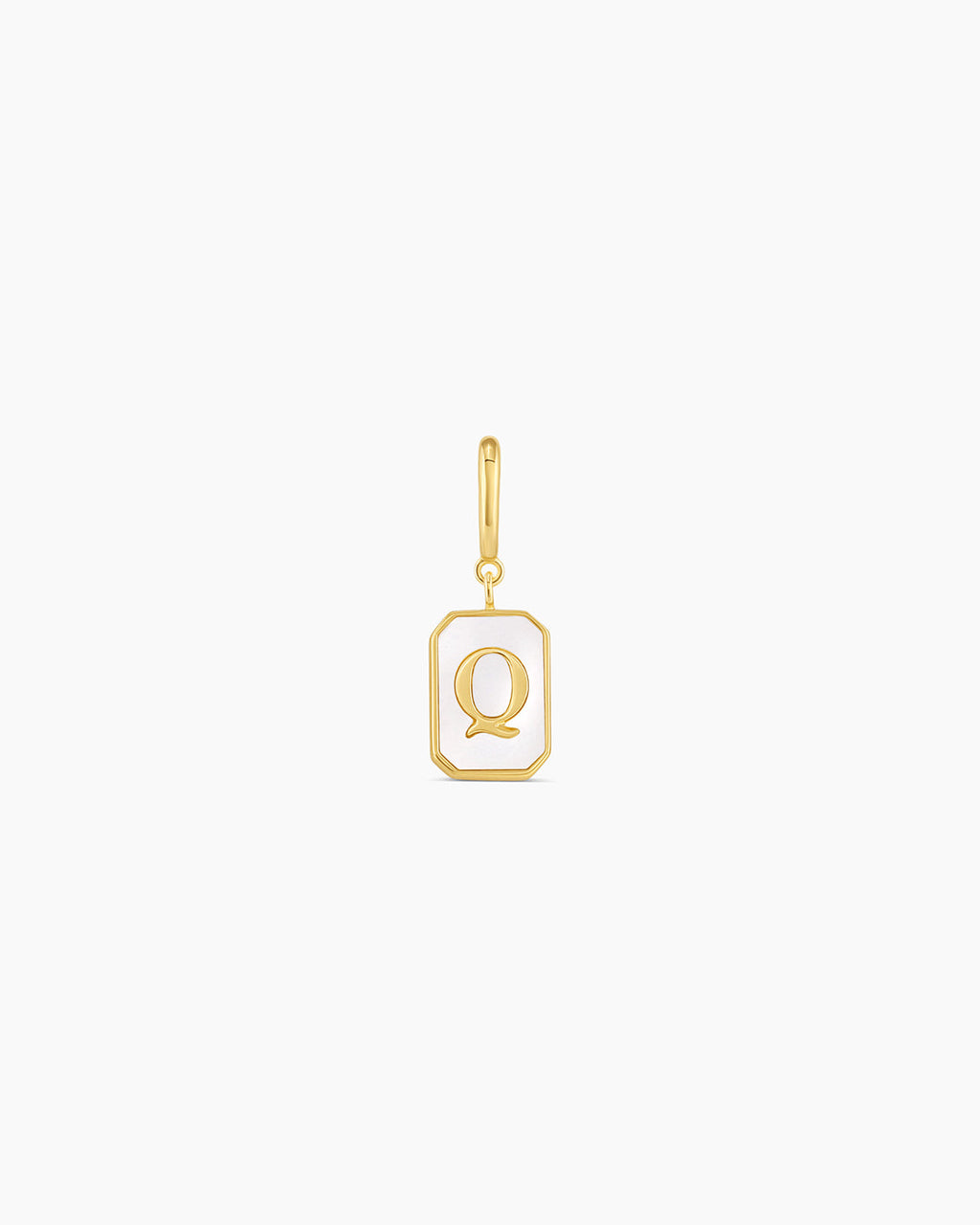 Vintage Alphabet Parker Charm #Q || option::18K Gold Plated, Q