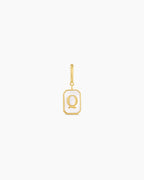 Vintage Alphabet Parker Charm #Q || option::18K Gold Plated, Q