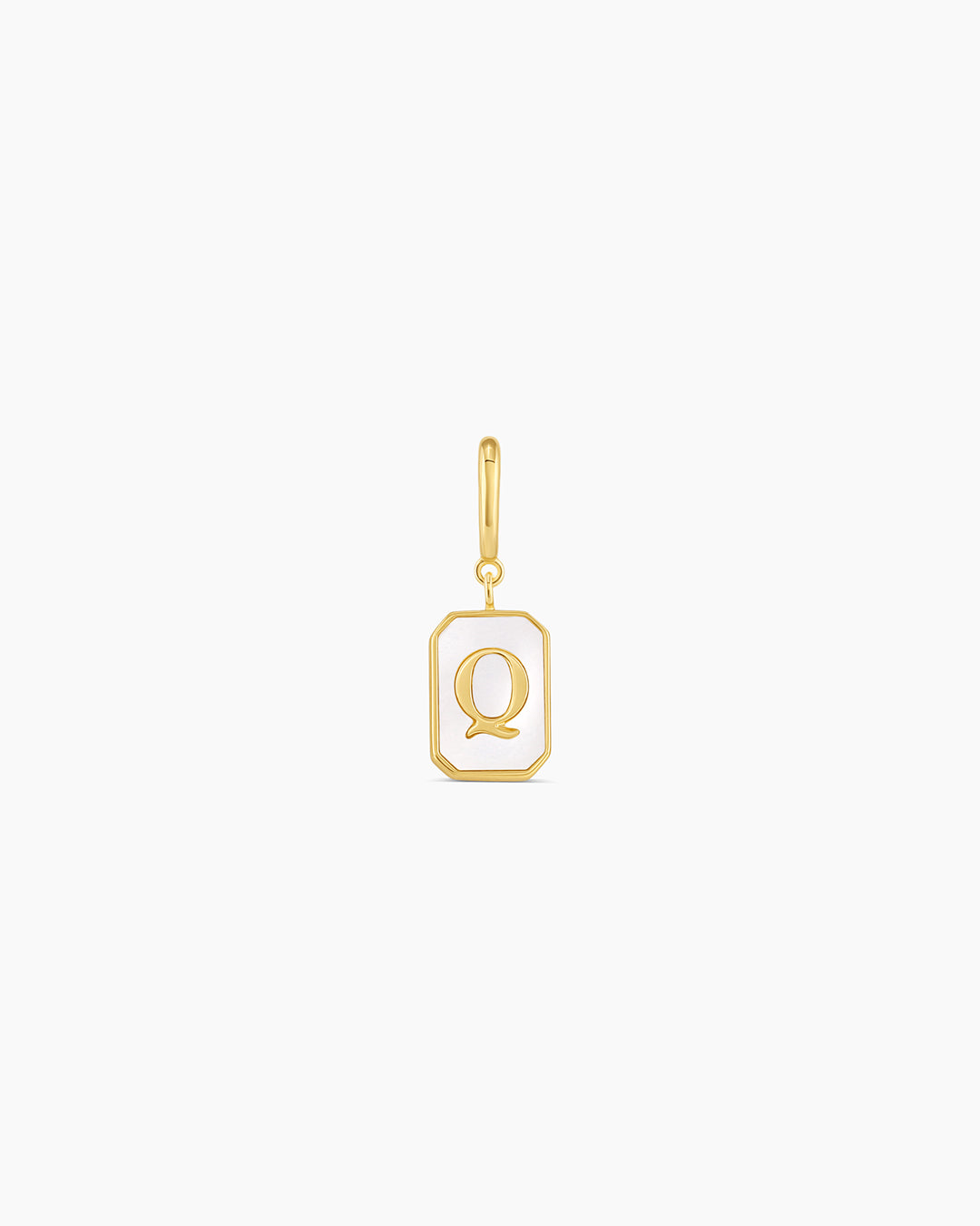 Vintage Alphabet Parker Charm #Q || option::18K Gold Plated, Q