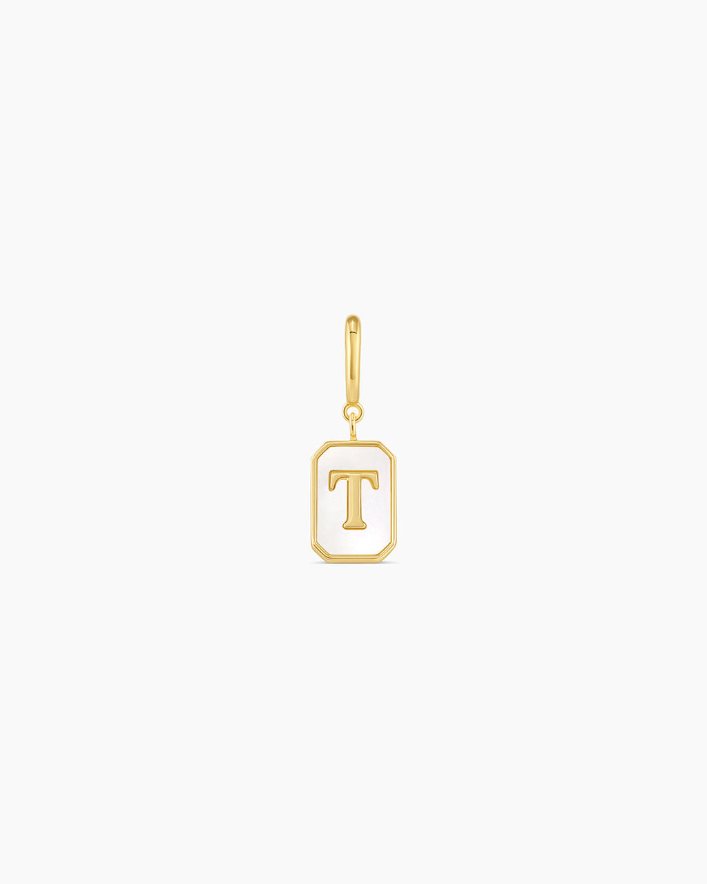 Vintage Alphabet Parker Charm #T || option::18K Gold Plated, T