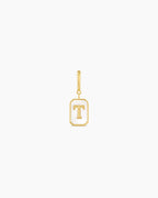 Vintage Alphabet Parker Charm #T || option::18K Gold Plated, T