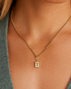 Vintage Alphabet Parker Charm #T || option::18K Gold Plated, T