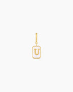 Vintage Alphabet Parker Charm #U || option::18K Gold Plated, U