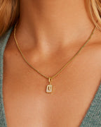 Vintage Alphabet Parker Charm #U || option::18K Gold Plated, U