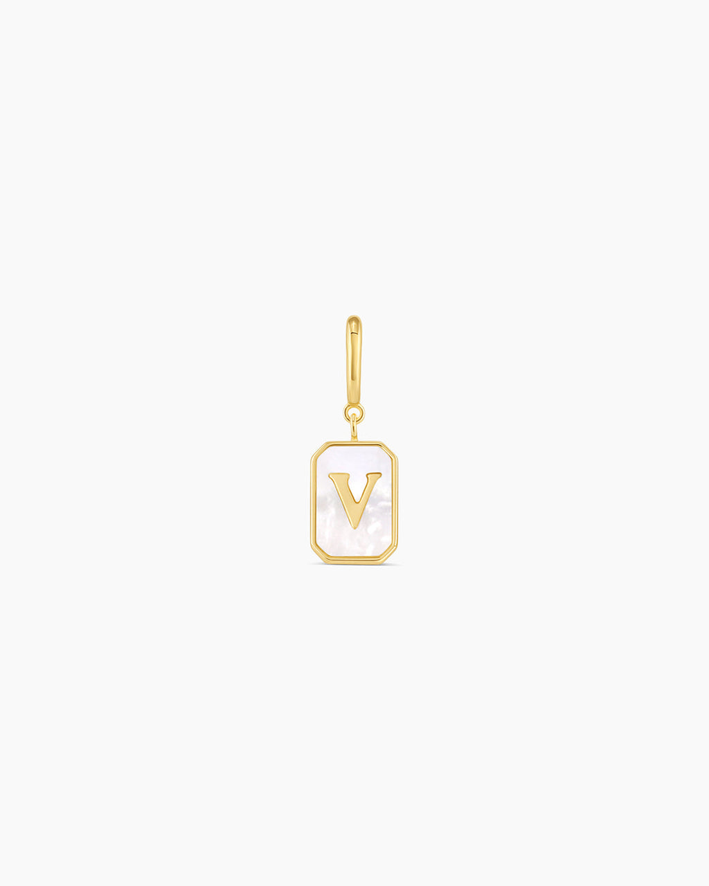 Vintage Alphabet Parker Charm #V || option::18K Gold Plated, V