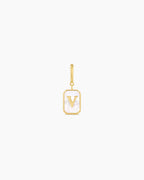 Vintage Alphabet Parker Charm #V || option::18K Gold Plated, V