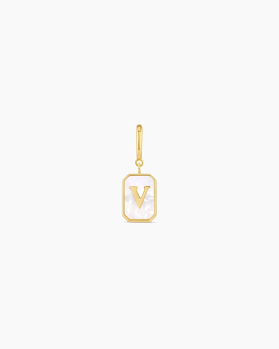 Vintage Alphabet Parker Charm #V || option::18K Gold Plated, V
