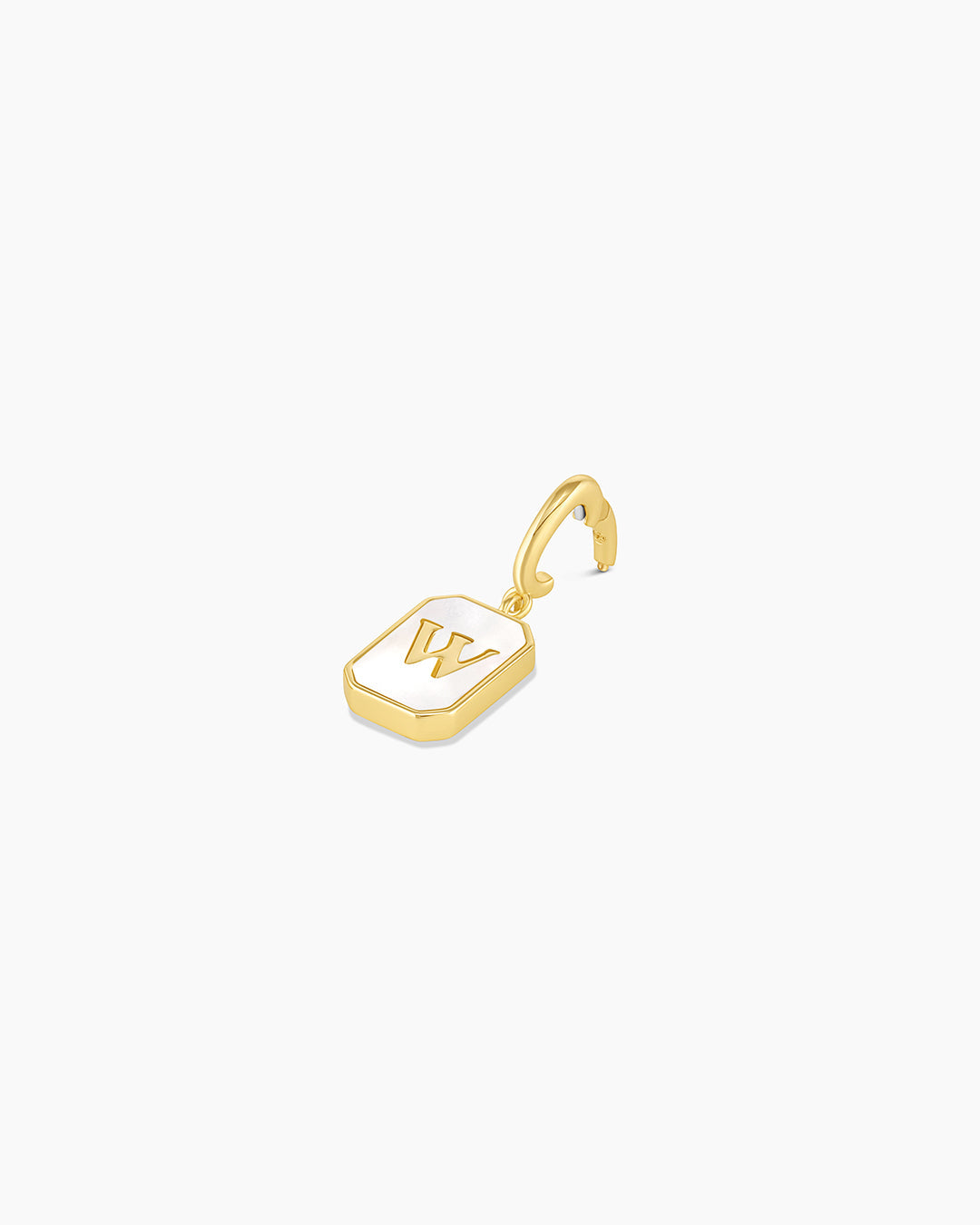 Vintage Alphabet Parker Charm #W || option::18K Gold Plated, W