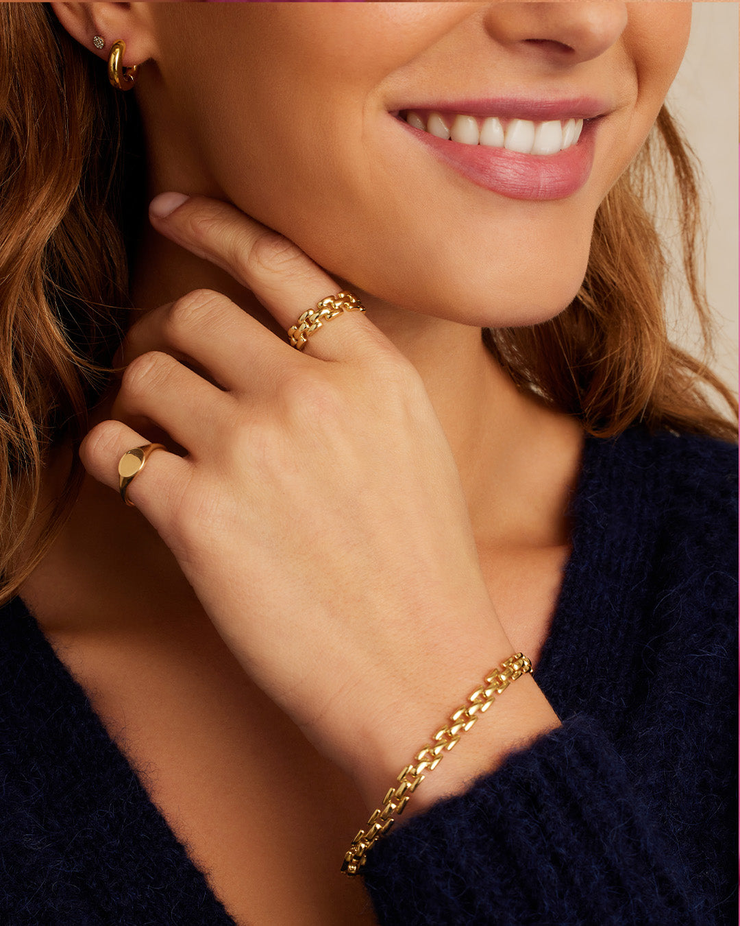 Brooklyn Bracelet || option::18K Gold Plated
