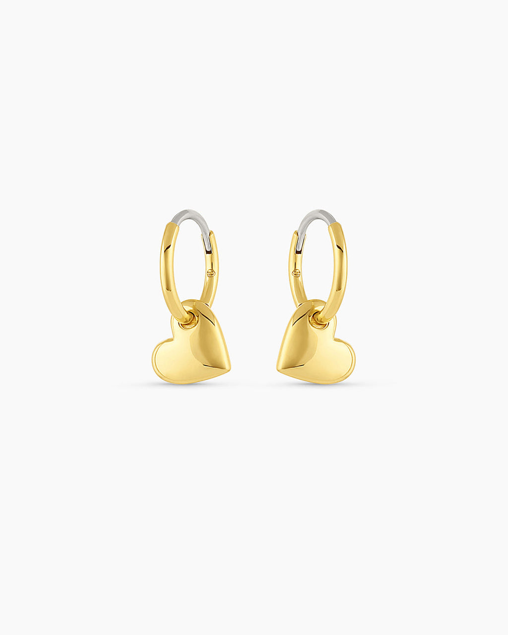 Lou Heart Huggies || option::18K Gold Plated