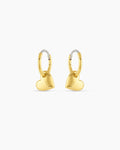 Lou Heart Huggies || option::18K Gold Plated