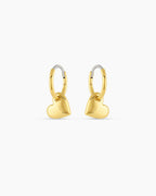 Lou Heart Huggies || option::18K Gold Plated