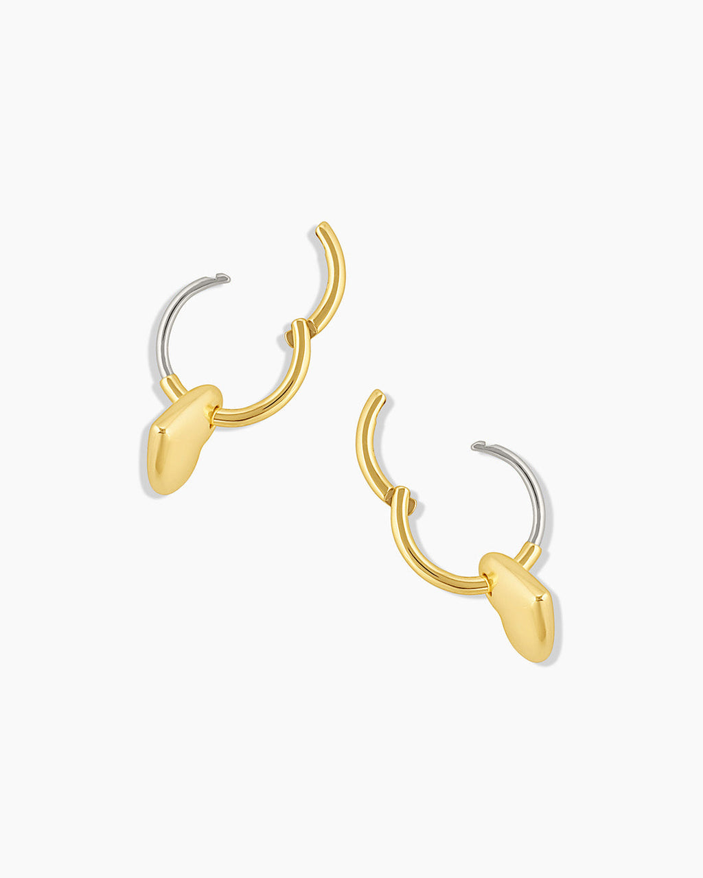 Lou Heart Huggies || option::18K Gold Plated