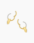 Lou Heart Huggies || option::18K Gold Plated