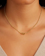 Parker Heart Mini Necklace || option::18K Gold Plated