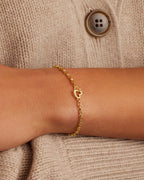 Parker Heart Mini Bracelet || option::18K Gold Plated