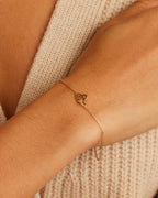 14K Gold Parker Heart Bracelet || option::14K Solid Gold, 7 in.