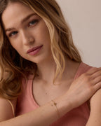 14K Gold Parker Heart Bracelet || option::14K Solid Gold, 6.5 in.