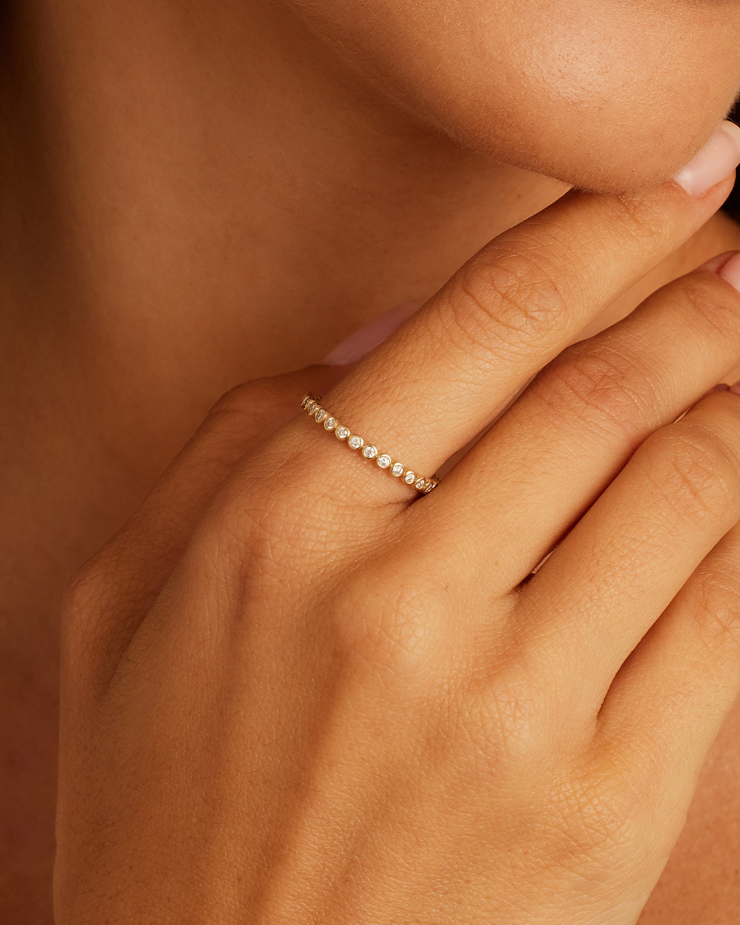 Classic Diamond Eternity Ring || option::14K Solid Gold