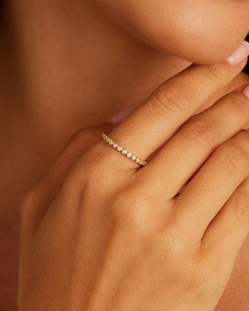 Classic Diamond Eternity Ring || option::14K Solid Gold