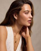 Birthstone Coin Necklace || option::18K Gold Plated, Pearl - June