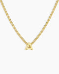 Wilder Mini Alphabet Necklace || option::18K Gold Plated, A