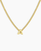Wilder Mini Alphabet Necklace || option::18K Gold Plated, A