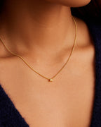 Wilder Mini Alphabet Necklace || option::18K Gold Plated, A