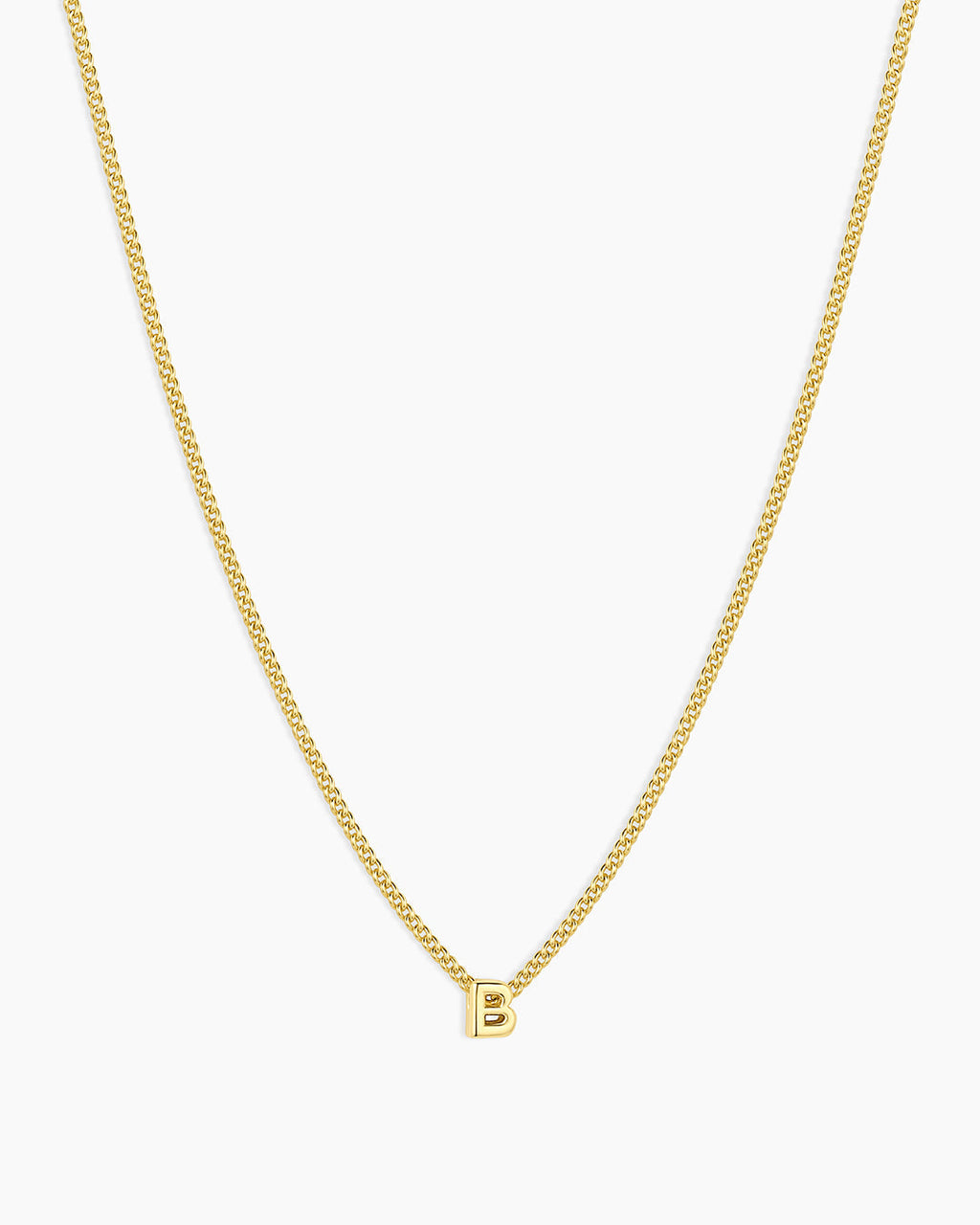 Wilder Mini Alphabet Necklace || option::18K Gold Plated, B