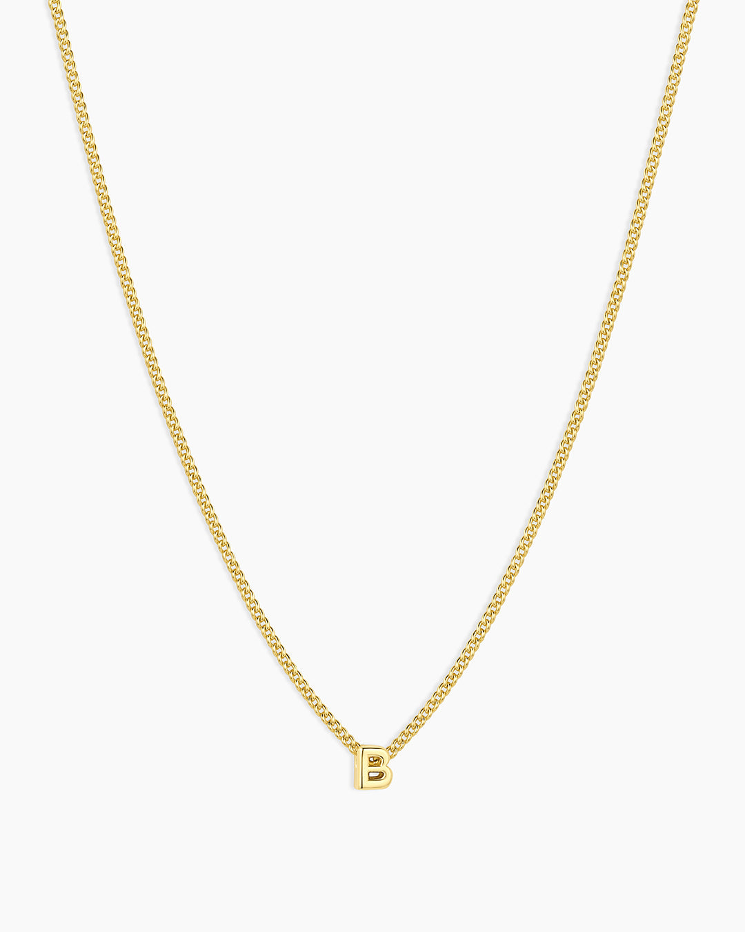 Wilder Mini Alphabet Necklace || option::18K Gold Plated, B