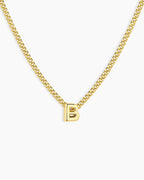 Wilder Mini Alphabet Necklace || option::18K Gold Plated, B