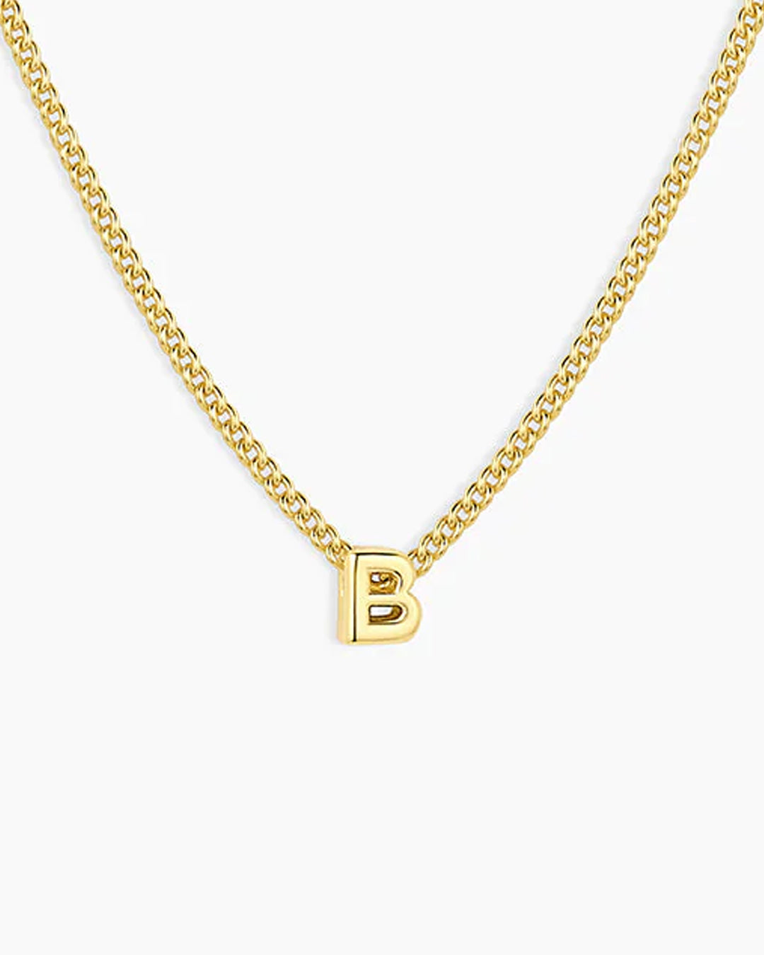 Wilder Mini Alphabet Necklace || option::18K Gold Plated, B