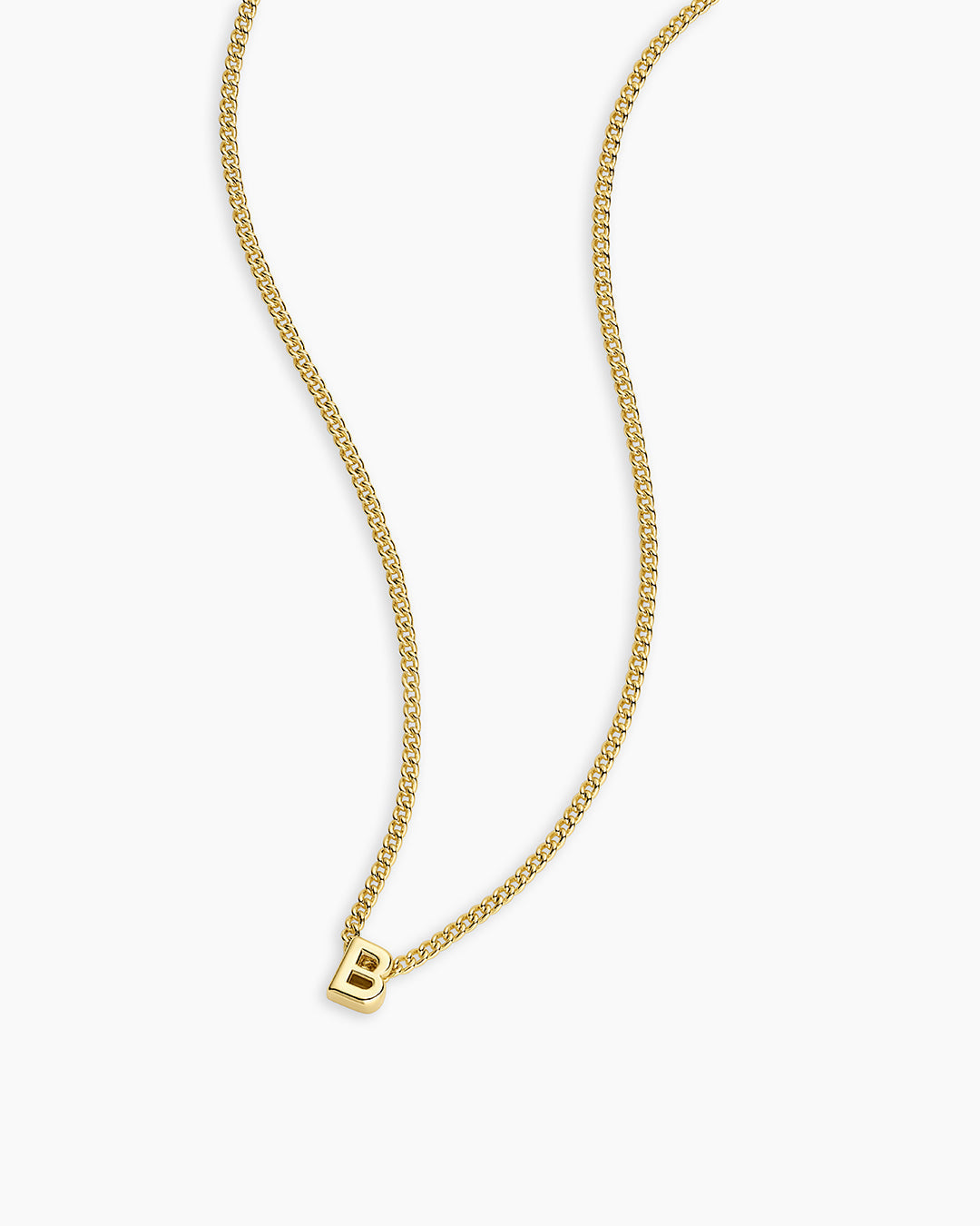Wilder Mini Alphabet Necklace || option::18K Gold Plated, B