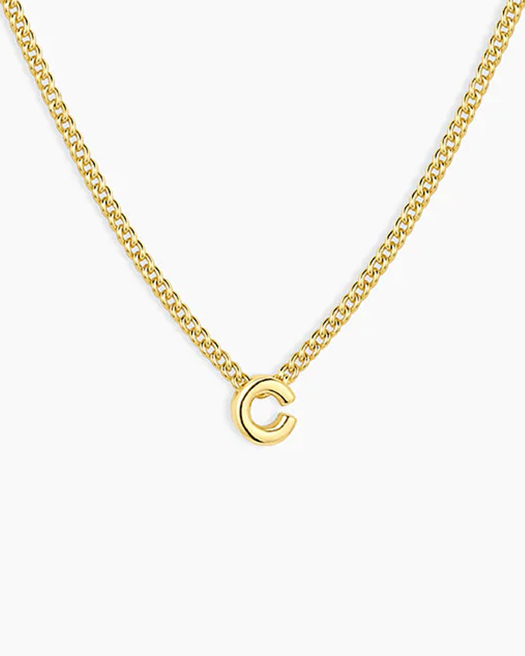 Wilder Mini Alphabet Necklace || option::18K Gold Plated, C