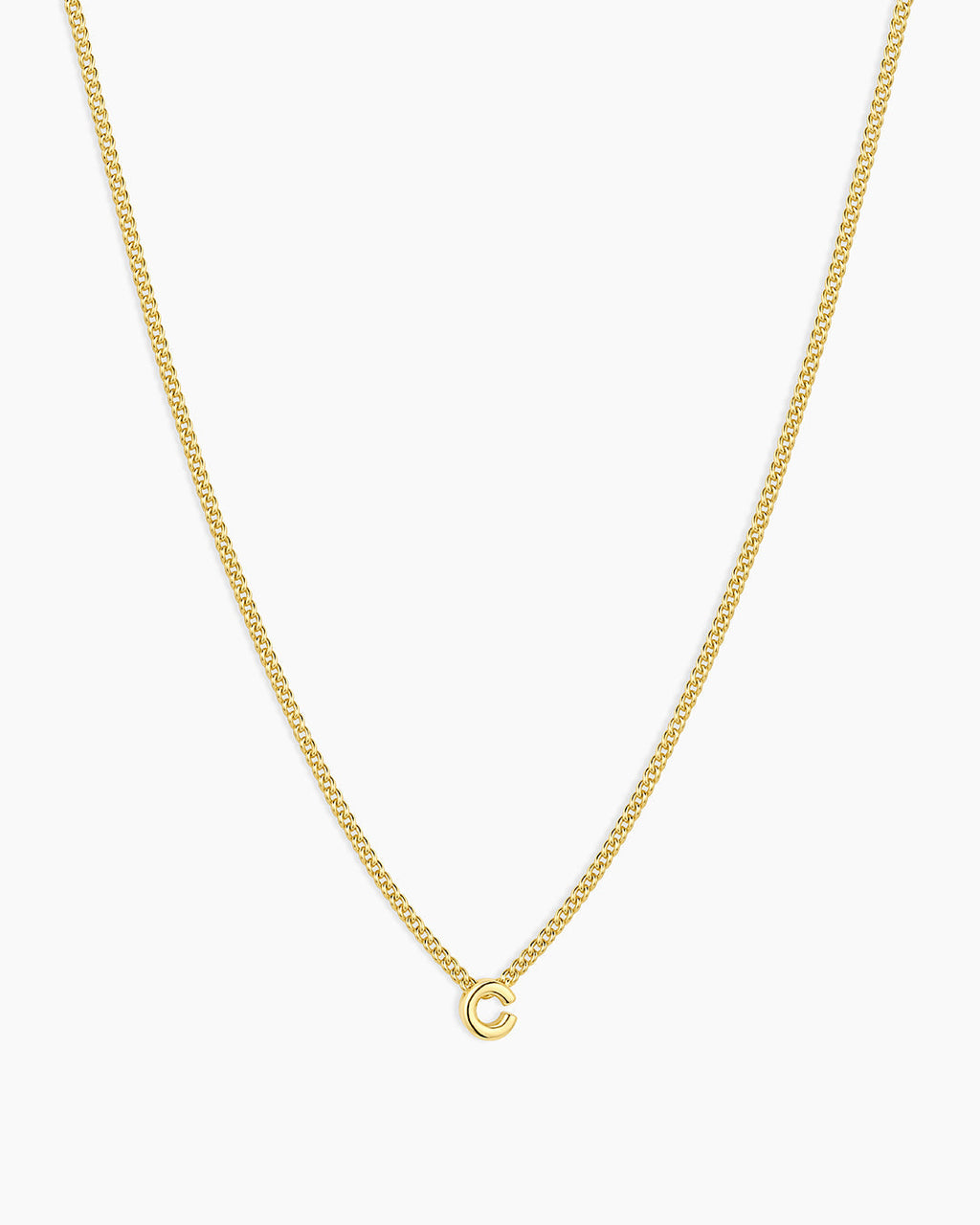 Wilder Mini Alphabet Necklace || option::18K Gold Plated, C