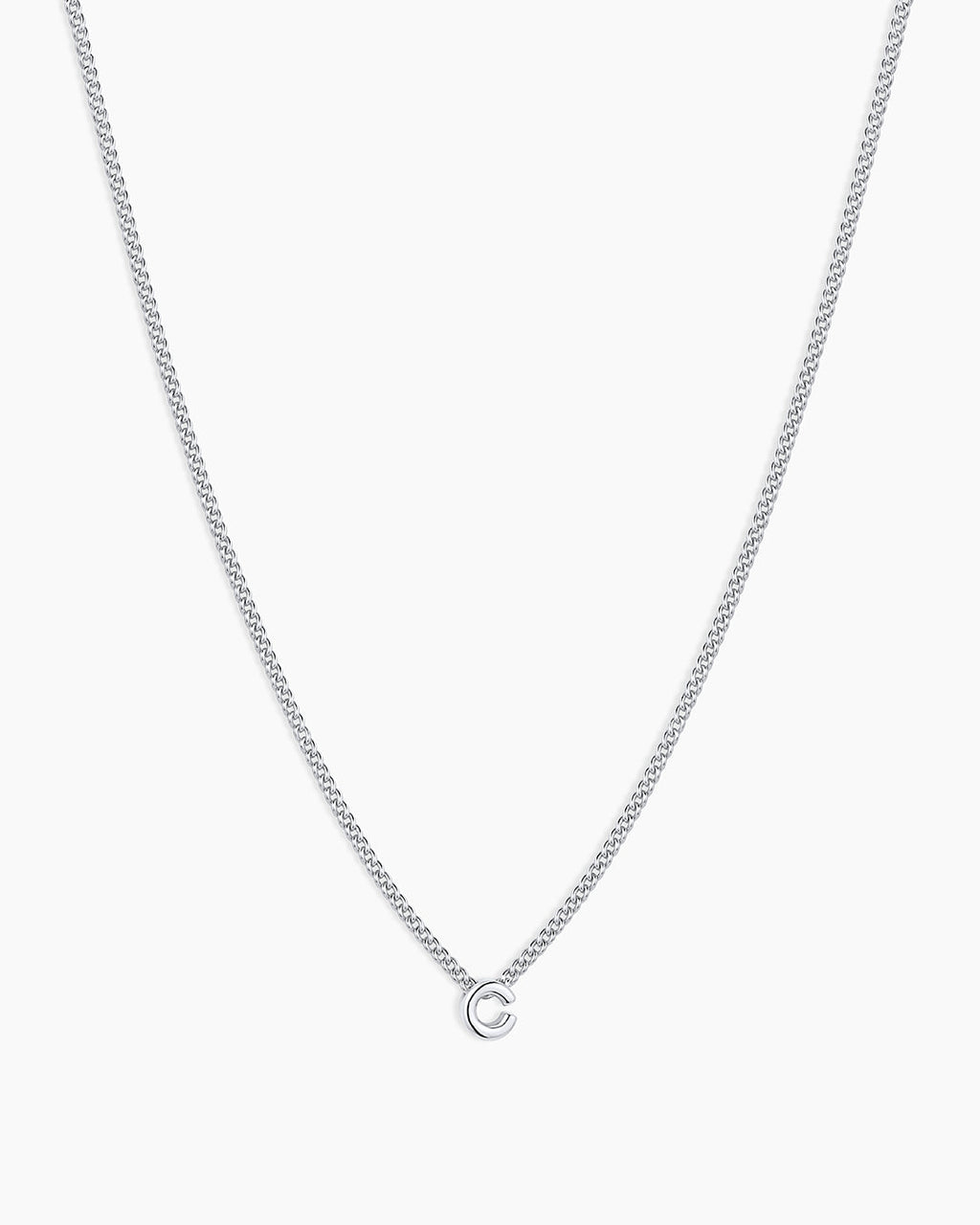Wilder Mini Alphabet Necklace || option::Silver Plated, C