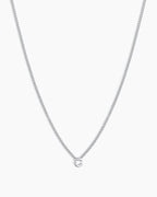 Wilder Mini Alphabet Necklace || option::Silver Plated, C