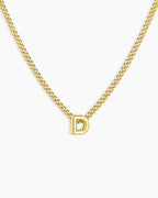 Wilder Mini Alphabet Necklace || option::18K Gold Plated, D