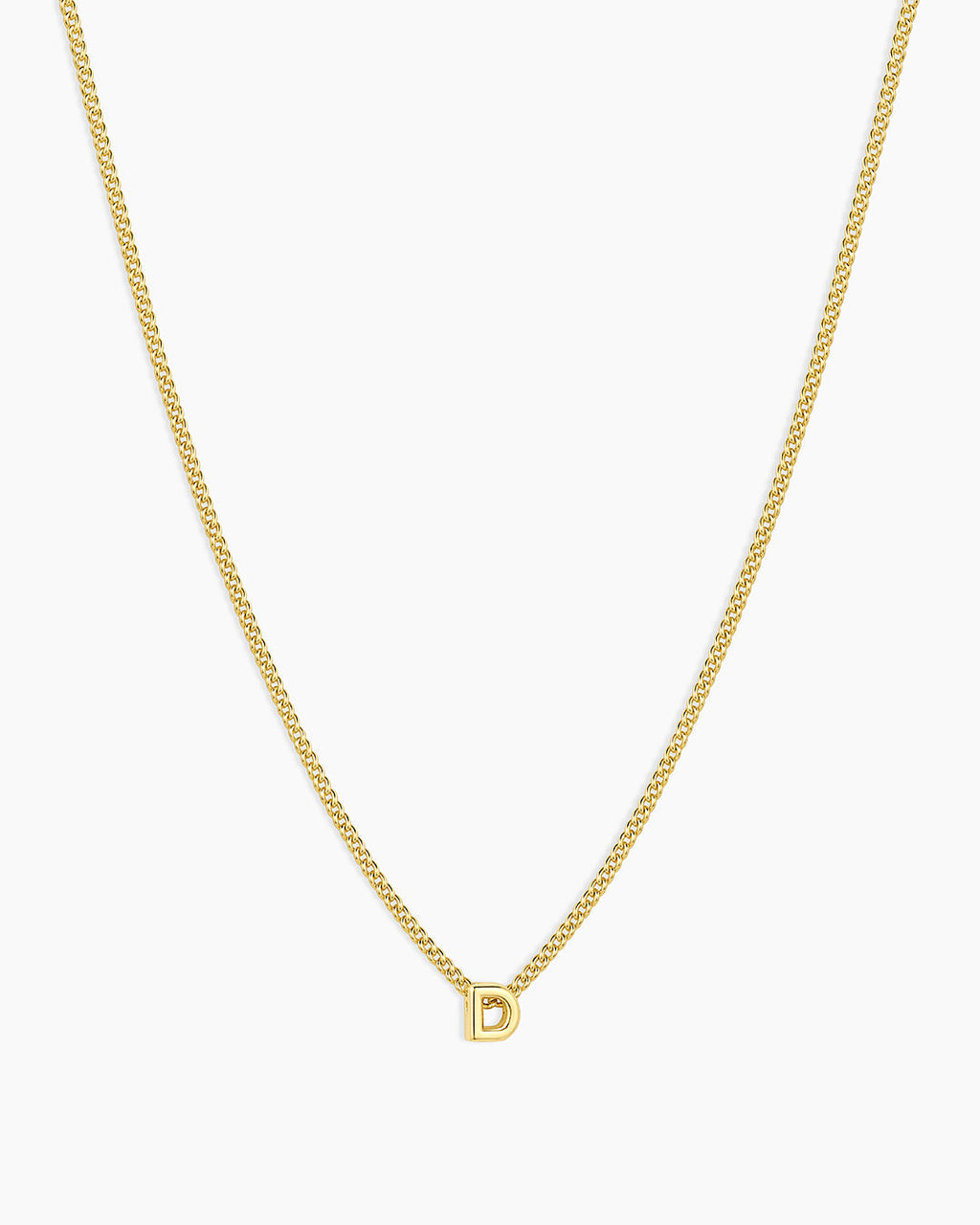 Wilder Mini Alphabet Necklace || option::18K Gold Plated, D