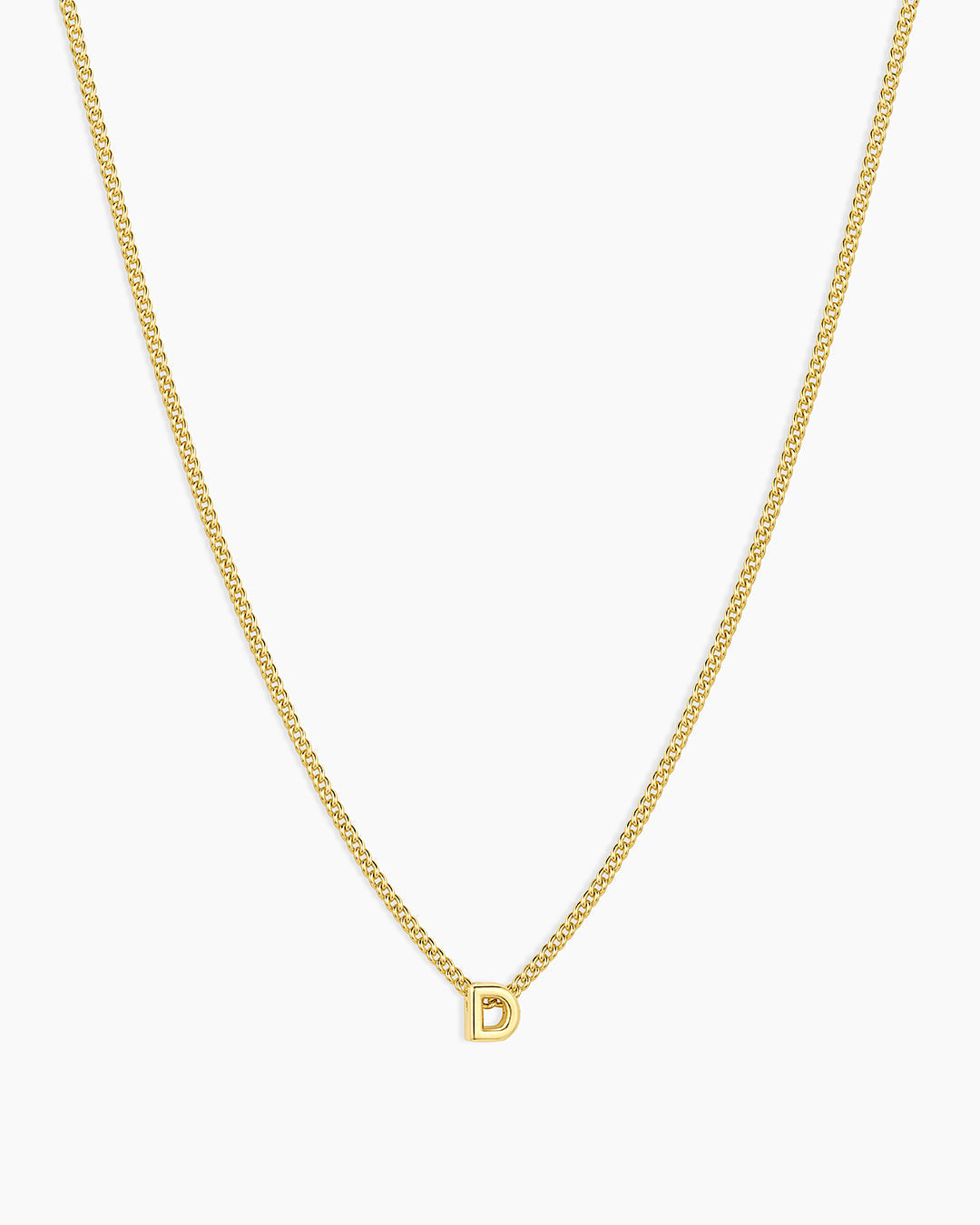 Wilder Mini Alphabet Necklace || option::18K Gold Plated, D
