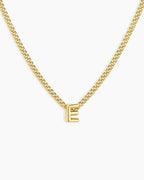 Wilder Mini Alphabet Necklace || option::18K Gold Plated, E