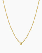 Wilder Mini Alphabet Necklace || option::18K Gold Plated, E