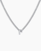 Wilder Mini Alphabet Necklace || option::Silver Plated, F