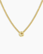 Wilder Mini Alphabet Necklace || option::18K Gold Plated, G