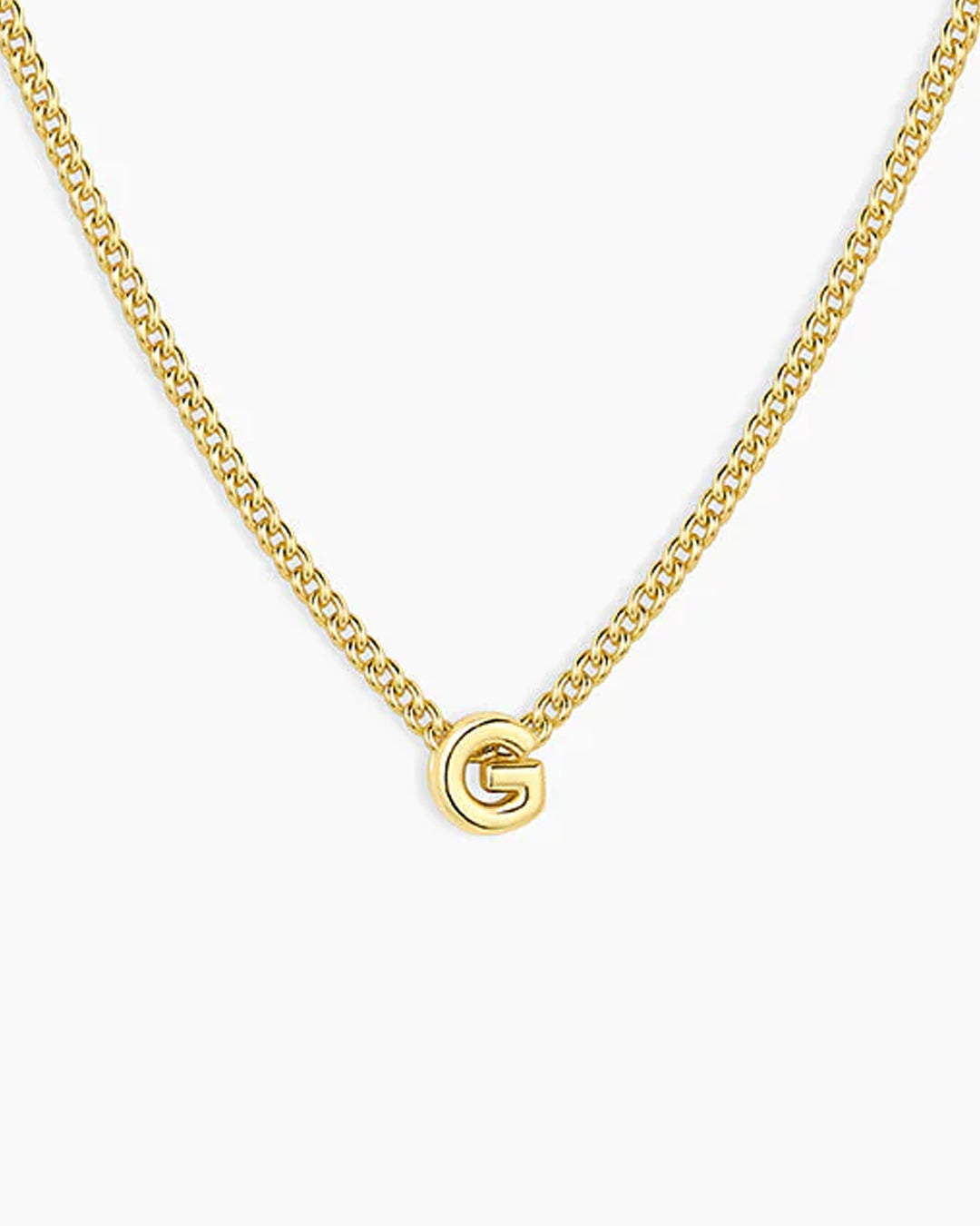 Wilder Mini Alphabet Necklace || option::18K Gold Plated, G