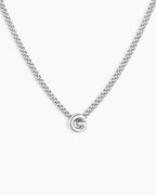 Wilder Mini Alphabet Necklace || option::Silver Plated, G