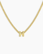 Wilder Mini Alphabet Necklace || option::18K Gold Plated, H