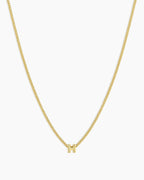 Wilder Mini Alphabet Necklace || option::18K Gold Plated, H