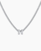 Wilder Mini Alphabet Necklace || option::Silver Plated, H