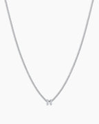 Wilder Mini Alphabet Necklace || option::Silver Plated, H